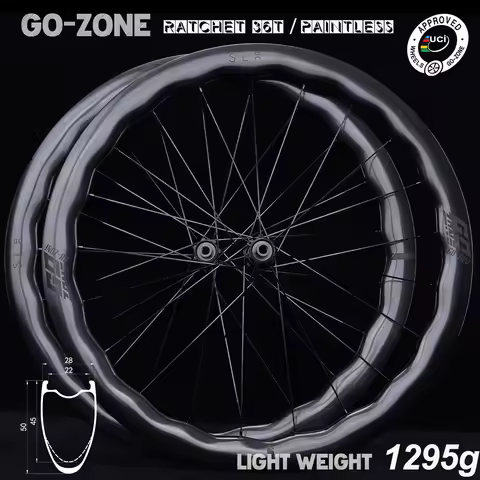 700c 4550 Wave Ultralight 1295g Carbon Wheels GZ R278D Disc Brake 2:1 Ratchet Normal / Ceramic UCI Q
