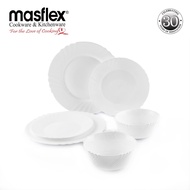 Masflex 6 Pieces Plain Opal Dinnerware