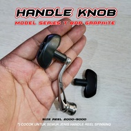Graphite Reel Spinning T Bar Handle Knob, Black Fishing Reel Knob