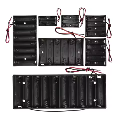 1Pcs 2x 3x 4x 5x 6x 8x 10x AA Size Battery Holder Case Box With Leads No Cover&Switch Batteries Orga