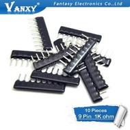 10pcs DIP exclusion 9pin 1K A102 102 ohm 9A102J 9A102G 9A102 A102J A102G Network Resistor array