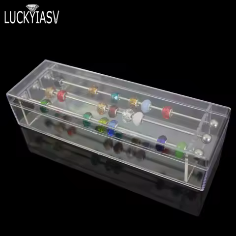 Acrylic Pandora Charm Beads Bracelet Jewelry Display Storage Box Troll Beads Ring Holder Show Case O