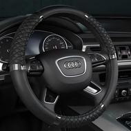 LK28WQ Universal Genuine Leather Car Steering Wheel Cover 3 Colors