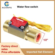 1/2" Water Flow Switch Brass External Thread DN15 Liquid Water Flow Sensor Switch With filtermesh AC
