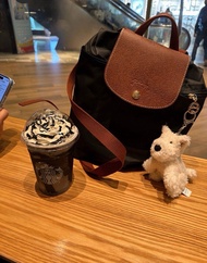 Longchamp Le Pliage 26經典款法式牛皮背包雙肩包