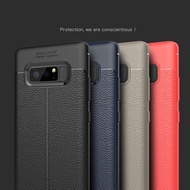 Samsung Galaxy S8 Plus Note 8 A8 2018 Plus Leather Grain Soft Case Cover