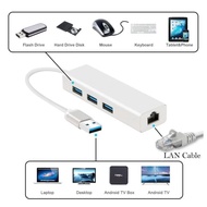 <READY STOCK>4 IN 1 OTG ADAPTER USB 3.1 CONVERTER TO RJ45 LAN PORT+USB HUB3.0*3 100CM