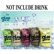 Aldawaar Igloo Ice Blended 10 pcs Transparent Zip Lock Plastic Bag Clear Ziplock Beg Thick Cup Plast