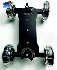 DSLR วิดีโอ Camera ติดตามรถ Stabilizer การถ่ายภาพติดตามรางรถไฟ (สีดำ) DSLR Video Camera Track Car St