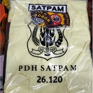 SECURITY UNIFORMS FOR SAFETY GUARDS, ONE SET * PDH* (Short sleeves) SATPAM DRILL MATERIAL + EMBROIDE