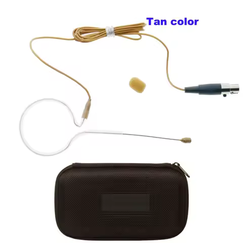 MX153 Tan One Side Headset Hanging Microphone For Shure SLXD ULXD AD4D AD4Q BeltPack Earset HeadMic