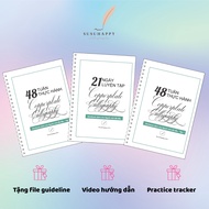 Workbook 21 Days of Practicing Copperplate Calligraphy and 48 Practical Weeks (With Video Instructio