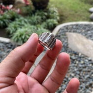 Cincin Mantra Putar Yin Yang - Cincin Pria Wanita Motif Yin Yang Feng Shui - Retro Accsessories Thai