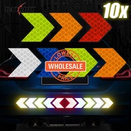 [Wholesale Price] 10pcs Night Driving Safety Reflective Tape - Colorful Scooter Helmet Reflector Warning Decals - Car Exterior Styling Sticker - Car Reflective Arrow Sign Sticker