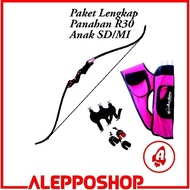 Ready Paket Busur Panah Standar Bow Anak Modern Archery Tradisional Wooden