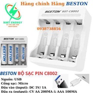 BỘ SẠC PIN AA & AAA CHÍNH HÃNG BESTON C8002 CÓ ĐÈN TÍN HIỆU