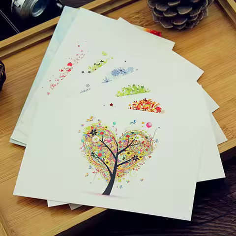7 Sheets Thicken Creative Colorful "Love Tree" Postcard Set / Gift Greeting Card Assorted / Birthday