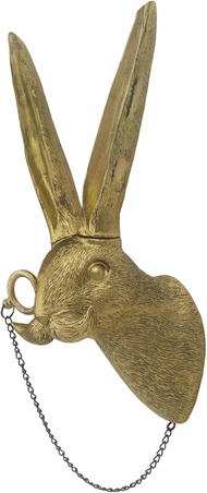 Rabbit Head Wall Mount DecorAnimal Wall Art Decor Bronzed Wall Hanging Ornaments Vintage Art Wall Sc