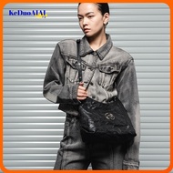Stone Tote Bag GROTTO Black Hobo Small Plant Tanned Sheepskin Commuter One Shoulder Crossbody Undera