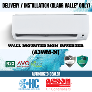ACSON Wall Mounted 1hp/1.5hp/2hp/2.5hp Non-Inverter A3WM10/15/20/25N ***KLANG VALLEY ONLY***