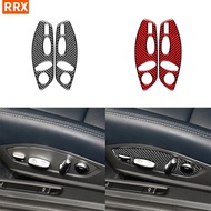 For Porsche 718 982 Cayman Boxster T S GTS GT4 Spyder RS Car Seat Button Adjustment Panel Carbon Fib