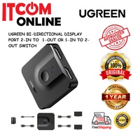 UGREEN BI-DIRECTIONAL DP 2-IN TO 1-OUT OR 1-IN TO 2-OUT SWITCH (UG-CM430-60622)