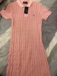 （售）全新polo Ralph Lauren成人短袖針織粉色洋裝