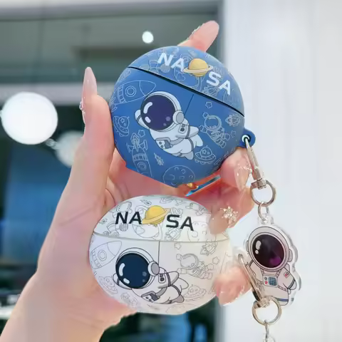 Cute Cartoon Flying Astronaut Earphone Case For Huawie Freebuds 3 4/4E 5 6 4i 5i 6i Soft Silicone He