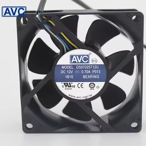 1pcs DS07025T12U 70mm 7025 DC 12V 0.7A 4 -pin PWM cpu pc case cooling fan for AVC