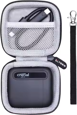 L LTGEM EVA Hard Carrying Case for Crucial X10/X10 Pro/X9/X9 Pro/X6 or WD 1TB/2TB Elements SE Portab