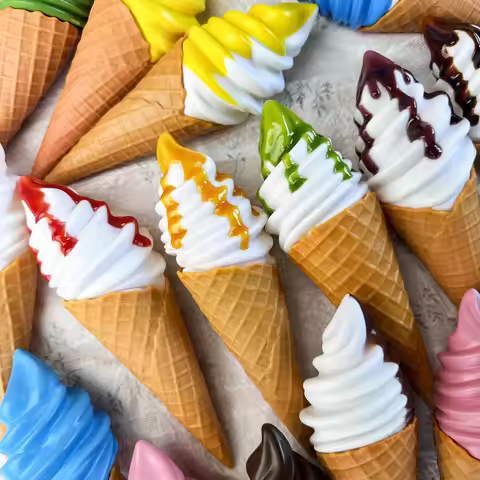 Simulation Ice Cream Model Without Stand Fake Ice Cream Bar Display Props Simulated Food Fake Baking