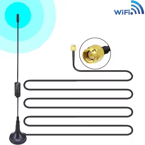 3.5DBi 1090Mhz Antenna ADS-B Aerial SMA Male Plug with Magnetic Base RG174 3M Cable