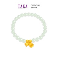 FC1 TAKA Jewellery 999 Pure Gold Lily of the Valley with Gold Ball Beads Bracelet