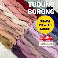 [Supplier] Shawl Full Pleated Micro Borong- Tudung pleated borong