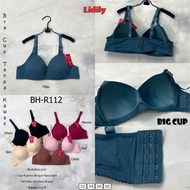 LYDYLY Bra R 112 Super Jumbo Bra Without Wire Thin Foam Cup E Size 52-58 Porous Five Hooks