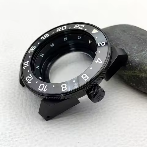 Mod Black King Samurai Case Fit NH34 NH35 7S 4R Movement SRPF Samurai Series Men's Diving 200M Water