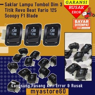 (Bisa COD)Sakelar Saklar Lampu Tombol Dim 3 Titik Revo Beat Vario 125 Scoopy F1 Blade Sparepart Vari