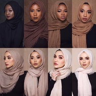 Muslim Fashion Plain Shawl Telekung Turban Cotton Headscarf