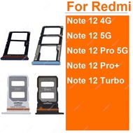 For Redmi Note 12 Pro 12 Pro Plus Turbo 4G 5G SD Card Reader Holder SIM Card Slot Micro Sim Card Tray Replacement Parts