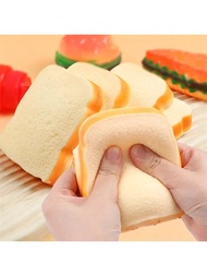 1 ชิ้น ของเล่นคลายเครียด - การจำลอง ขนมปัง โมเดล เพิ่มขึ้นช้า ของเล่นสกุชชี่ ( ขนมปังปิ้ง สไตล์ )