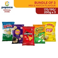 [Mixed Bundle of 3] Lay's / Ruffles / Doritos / Cheetos Big Pack / [Pek 3] Lay's / Ruffles / Doritos