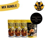 Black Taurus 4 Mix Bundle with 3 Salted Egg Fish Skin and 1 Salted Egg Potato Chips