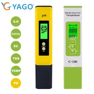 pH Meter and 5 in 1 Water Quality Monitor Tester Set Combo, 0.01 pH High Accuracy Water Quality Test