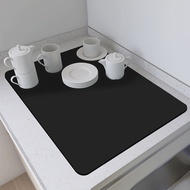 Kitchen Draining Mat Tea Table Sink Diatomaceous Earth Heat Insulation Mat Countertop Water Absorpti