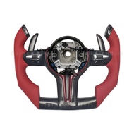 Factory Custom Alcantara Carbon Fiber LED Steering Wheel Fit forBMW I8 I3 Steering Wheel