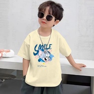 Yout-children KIDS Children's Shirt Short Sleeves Round Neck cotton Comfortable To Wear Cute fit 2-9