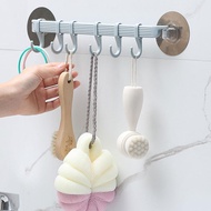 Powerful Suction Cup 6 Even Hooked Kitchen Bathroom Bathroom Rows Without 6 Nails Hooks Wall M5h3