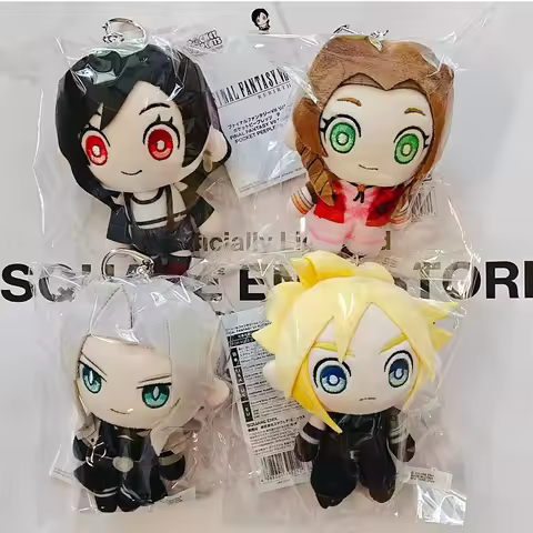 Genuine Square Enix Final Fantasy VII Rebirth Cloud Strife Pocket Peeplets Plush Keychain Soft Plush