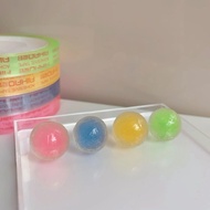 Spike Premium girl heart color diang ball Tape ball Student Decompression Sticky ball Transparent Pi