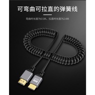 HDMI Cable HDMI Male To Coiled Cable Retractable 4K 60hz